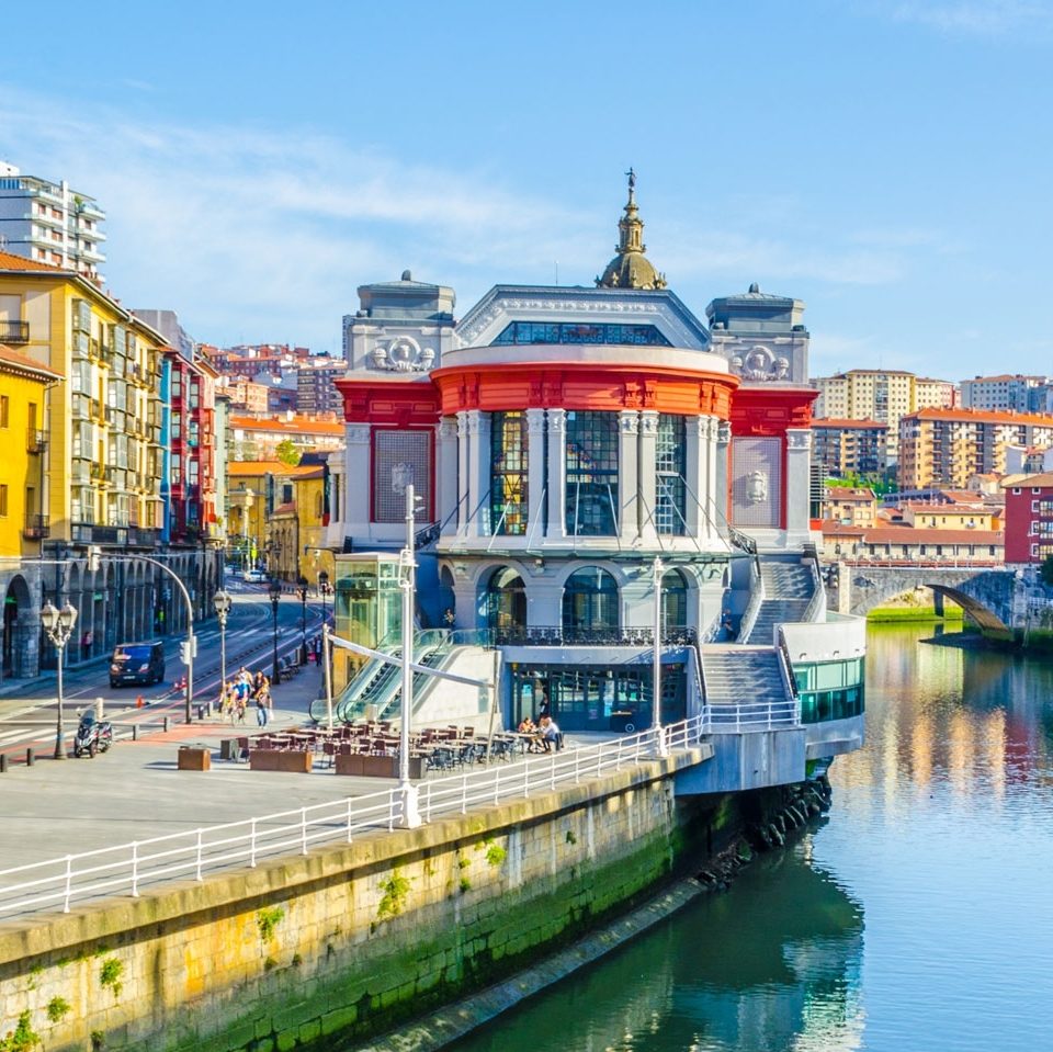 Bilbao City Spain colorful building